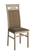 Chaise Kamor 18 | chêne Sonoma & assise brune | 100 x 42 x 41 cm | Style moderne & confort