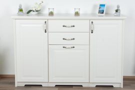 Commode Falefa 10, couleur : ivoire - 102 x 159 x 49 cm (h x l x p)