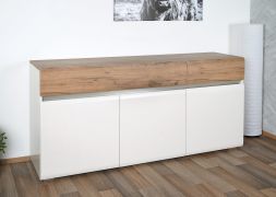 Commode large Papauta 21 | Cachemire & Chêne foncé | 86 x 176 x 45 cm | Design contemporain