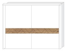 Cadre pour armoire à portes coulissantes / Penderie Faleasiu 10 et 11, Couleur : Blanc