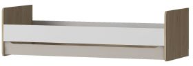 Lit simple ou d’appoint avec tiroir Fushana 01 | Coloris hêtre/blanc | 90 x 200 cm | Style moderne