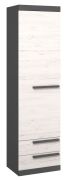 Armoire Sidi 06 | Gris & Pin Blanc | 194 x 55 x 41 cm | Design moderne, gain de place
