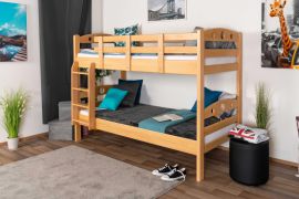 Lit superposé convertible Easy Premium Line K19/n | Hêtre massif naturel | 90 x 190 cm | Sécurité enfant | Montage flexible