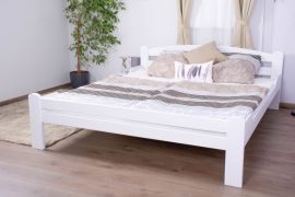 Lit double Easy Premium Line K4 | Surdimensionné 180 x 220 cm | Hêtre massif blanc laqué | Design moderne et robuste