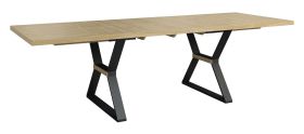 Table à manger Kastav 33 | Chêne / Noir | 260 x 94 cm | Design moderne et robustesse