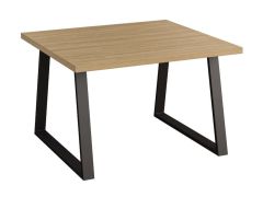 Table basse Kastav 37 | Chêne / Noir | 80 x 80 x 50 cm | Design moderne et robuste