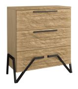Commode Kastav 40 | Chêne / Noir | 110 x 100 x 50 cm | Design moderne | Soft Close