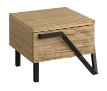 Table de chevet Kastav 45 | Chêne / Noir | 40 x 50 x 50 cm | Design moderne, partiellement massif
