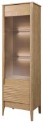 Vitrine élégante Gorica 03 | Chêne Doré | LED intégrée | Soft Close | 201 x 60 x 45 cm | Verre Antisol Bronze