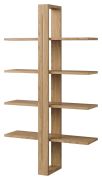 Étagère murale Gorica 17 | Chêne doré | 120 x 68 x 24 cm | 4 étagères | Design élégant et robuste
