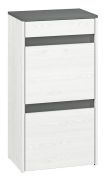 Armoire à chaussures Fjends 04, couleur : blanc pin / anthracite - Dimensions : 94 x 50 x 34 cm (H x L x P)