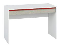 Bureau pour chambre jeunesse Connell 09 | Blanc / Gris clair | 79 x 120 x 51 cm | 2 tiroirs