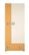 Armoire portes battantes Namur 01 | Chambre jeune | Orange / Beige | 197 x 80 x 52 cm