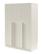 Armoire à portes battantes / Armoire 3 portes / Couleur : Cachemire / 1 tringle à vêtements / 150 x 61 x 210 cm / 6 étagères / Chants ABS / Edegem 02
