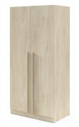 Penderie / 2 portes / Chants ABS / 1 tringle à vêtements / 7 compartiments / 100 x 61 x 210 cm / Edegem 03 / Couleur : Chêne Cremona / Armoire à portes battantes