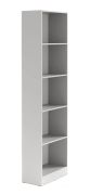 Étagère / 4 étagères / Couleur : Gris platine / Hauteur 210 cm / Bibliothèque / Chants ABS / 59 x 30 x 210 cm / 5 compartiments / Edegem 06