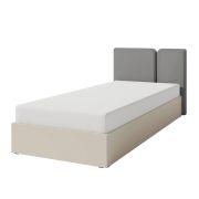 Lit simple moderne Fricourt 13 beige | Surface 90 x 200 cm | Lattes relevables | ABS bords | Gain de place