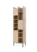 Étagère Authie 04 | Chêne clair | 195 x 55 x 40 cm | 12 compartiments | Finition professionnelle