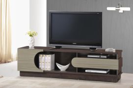 Meuble TV contemporain moka/mélange | 3 casiers | 50 x 180 x 42 cm | Élégance et fonctionnalité