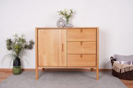 Commode Wellsford en hêtre massif huilé - Dimensions : 84 x 97 x 46 cm (H x L x P)