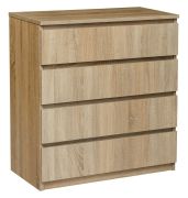 Commode Olavarria 02, Couleur : Chêne de Sonoma - 85 x 80 x 41 cm (H x L x P)