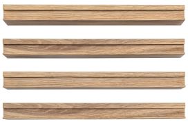 Jeu de baguettes de recouvrement pour meuble bas TV, 4 pièces
