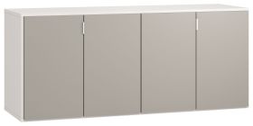 Commode Bellaco 29 | Blanc / Gris | 70 x 160 x 47 cm | Design moderne et harmonieux