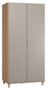 Armoire penderie Nanez 13 | Chêne & Gris | 195 x 93 x 57 cm | Organisation optimale
