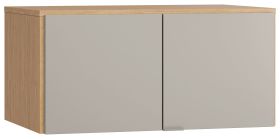 Élément pour armoire à deux portes Nanez 13, couleur : chêne / gris - Dimensions : 45 x 93 x 57 cm (H x L x P)