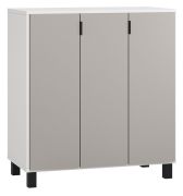 Commode Pantanoso 06 blanc/gris | 100 x 90 x 47 cm | Rangement moderne et spacieux