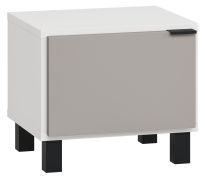 Table de nuit Pantanoso 17 | Blanc / Gris | 40 x 45 x 40 cm | Design moderne et fonctionnalité
