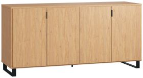 Commode Patitas 04 | Finition chêne | 78 x 160 x 47 cm | Design industriel élégant