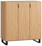 Commode Patitas 06 chêne | Design industriel moderne | 100 x 90 x 47 cm | Pieds métal