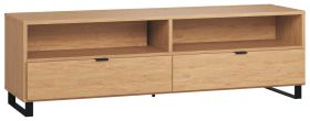 Meuble TV bas Patitas 11 | Chêne | 56 x 180 x 47 cm | Design moderne et rangements pratiques
