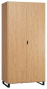 Armoire penderie Patitas 13 | Effet chêne | 195 x 93 x 57 cm | Design industriel élégant