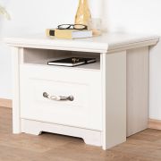 Chevet Falefa 03, couleur : ivoire - dimensions : 45 x 56 x 42 cm (h x l x p)