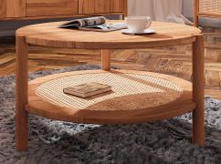 Table basse Wellsford 50 en bois de hêtre massif huilé - Dimensions : 80 x 80 x 35 cm (l x p x h)