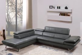 Canapé d'angle Premium en cuir véritable Tarent, Couleur : Brun chameau