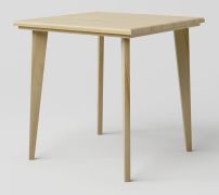 Table à manger en pin massif naturel Aurornis 70 | 80 x 80 cm | Design moderne | Grande stabilité