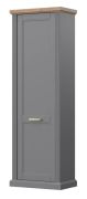 Armoire Lotofaga 05 | Gris / Noyer | 193 x 65 x 38 cm | Design moderne et finition soignée