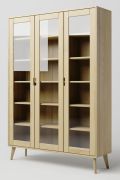 Vitrine en pin massif naturel Aurornis 11 - Dimensions : 200 x 142 x 40 cm (H x L x P)