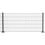 Clôture grillagée - Double fil David 6/5/6 mm, Finition: Revêtement anthracite, Hauteur: 223 cm, Longueur: 251 cm