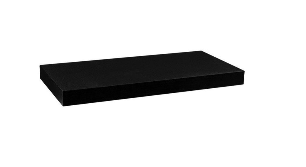 Tablette en bois pour la série Carpates, lot de 2, Largeur : 100 cm, Couleur : Noir