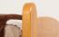 Lit simple / lit d'appoint en pin massif, couleur aulne 84, avec sommier à lattes - 100 x 200 cm