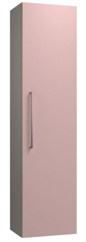 Salle de bains - Armoire haute Noida 42, couleur : beige / rose - 138 x 35 x 25 cm (h x l x p)