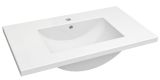 Salle de bain - lavabo Bokaro 02, couleur : blanc - 18 x 82 x 47 cm (H x L x P)
