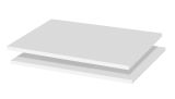 Etagère pour armoire, lot de 2 ; couleur : blanc - Dimensions : 88 x 50 cm (L x P)