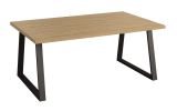 Table basse Kastav 36, couleur : chêne / noir - 120 x 80 x 50 cm (L x P x H)