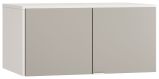 Attache pour armoire à deux portes Bellaco 38, couleur : blanc / gris - Dimensions : 45 x 93 x 57 cm (H x L x P)