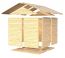 Maison de jardin en planches de bois avec toit à pignon, plancher et feutre de couverture inclus, finition naturelle - 14 mm, surface utile : 3,00 m².